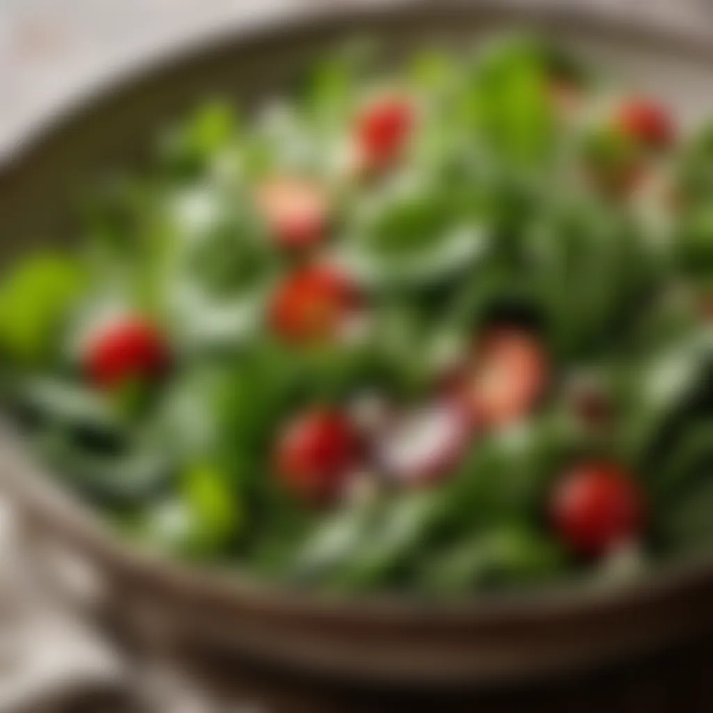 Farm-Fresh Elegance Fresh Arugula Leaves and Decadent Toppings