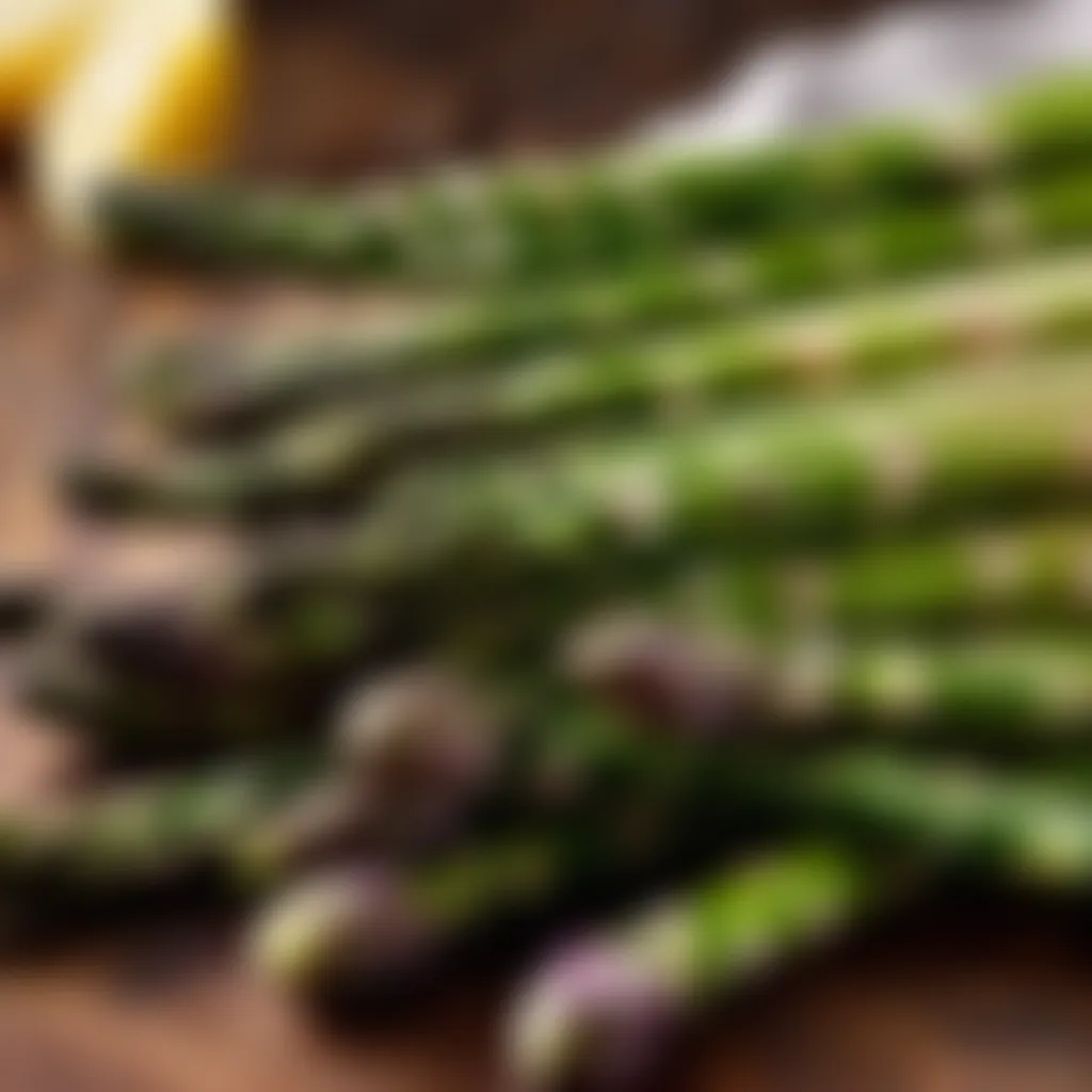 Fresh asparagus selection