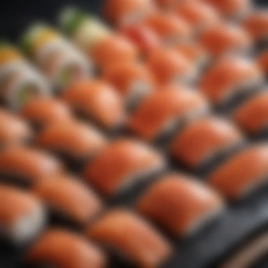 Fresh Salmon Selection for Sushi