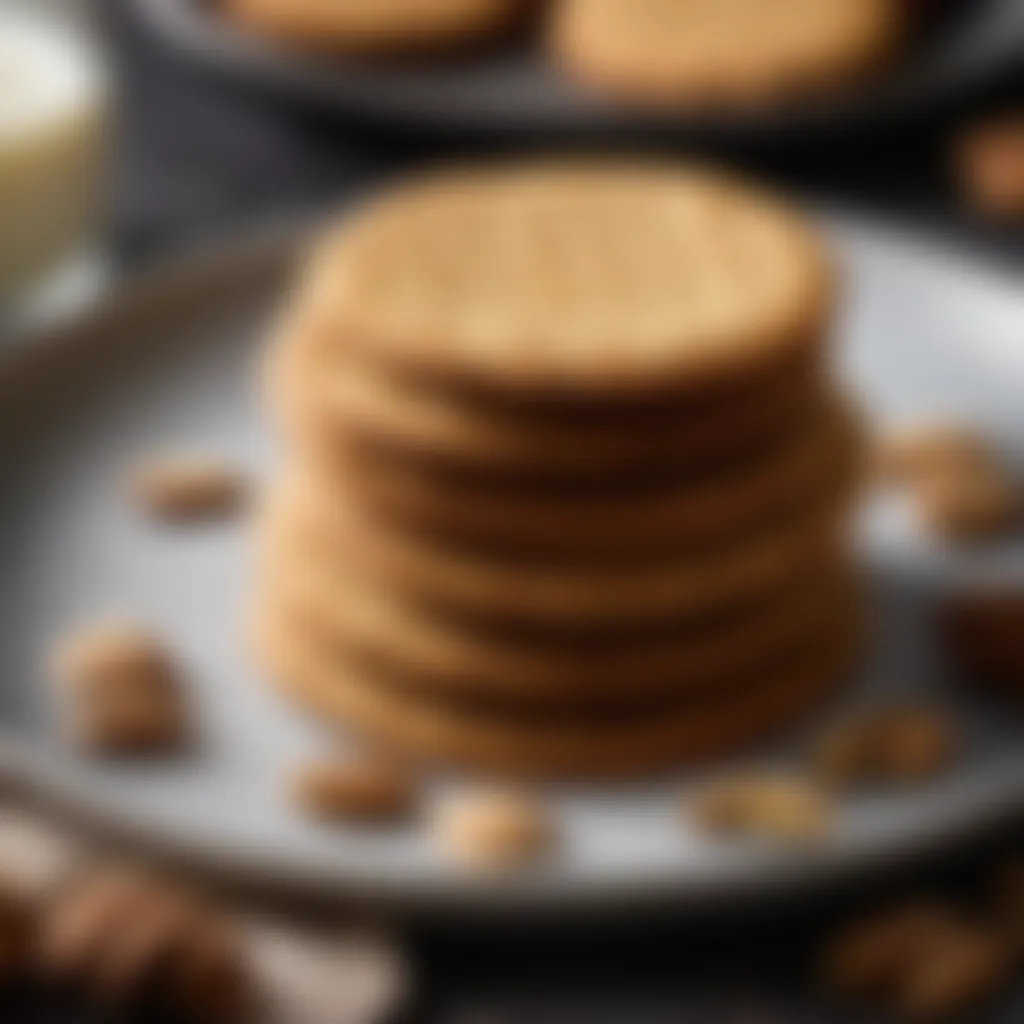 Plate of Freshly Baked Ginger Nut Biscuits