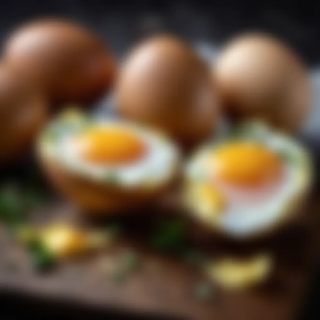 Freshly Cracked Organic Eggs Freshly cracked organic eggs