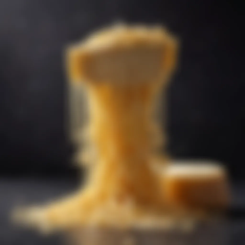 Freshly grated Parmigiano-Reggiano cheese shavings