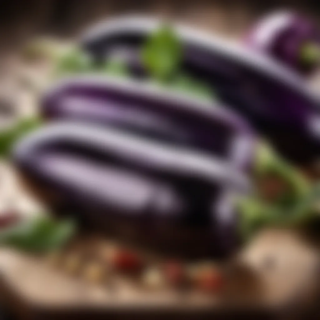 Harvested Aubergines Freshly Harvested Aubergines