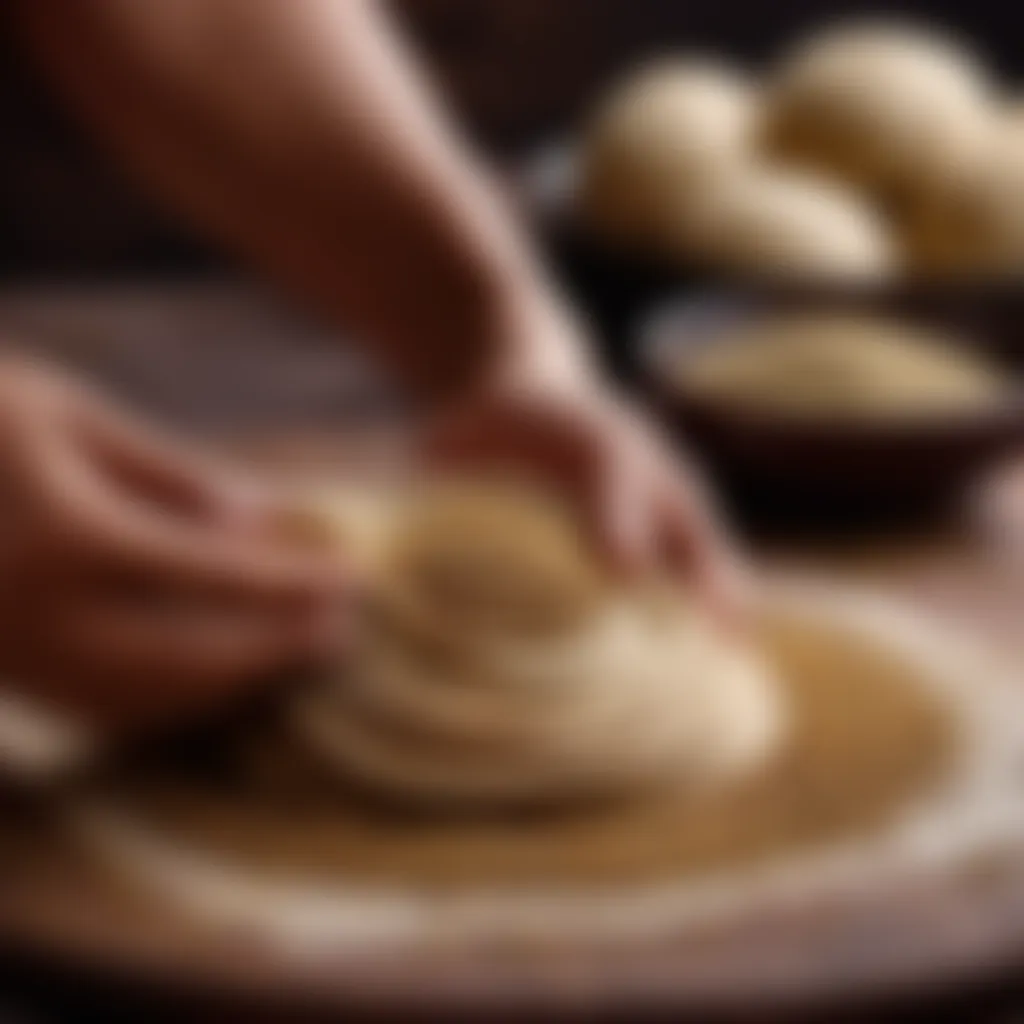 Freshly kneaded dough with Ajwain seeds