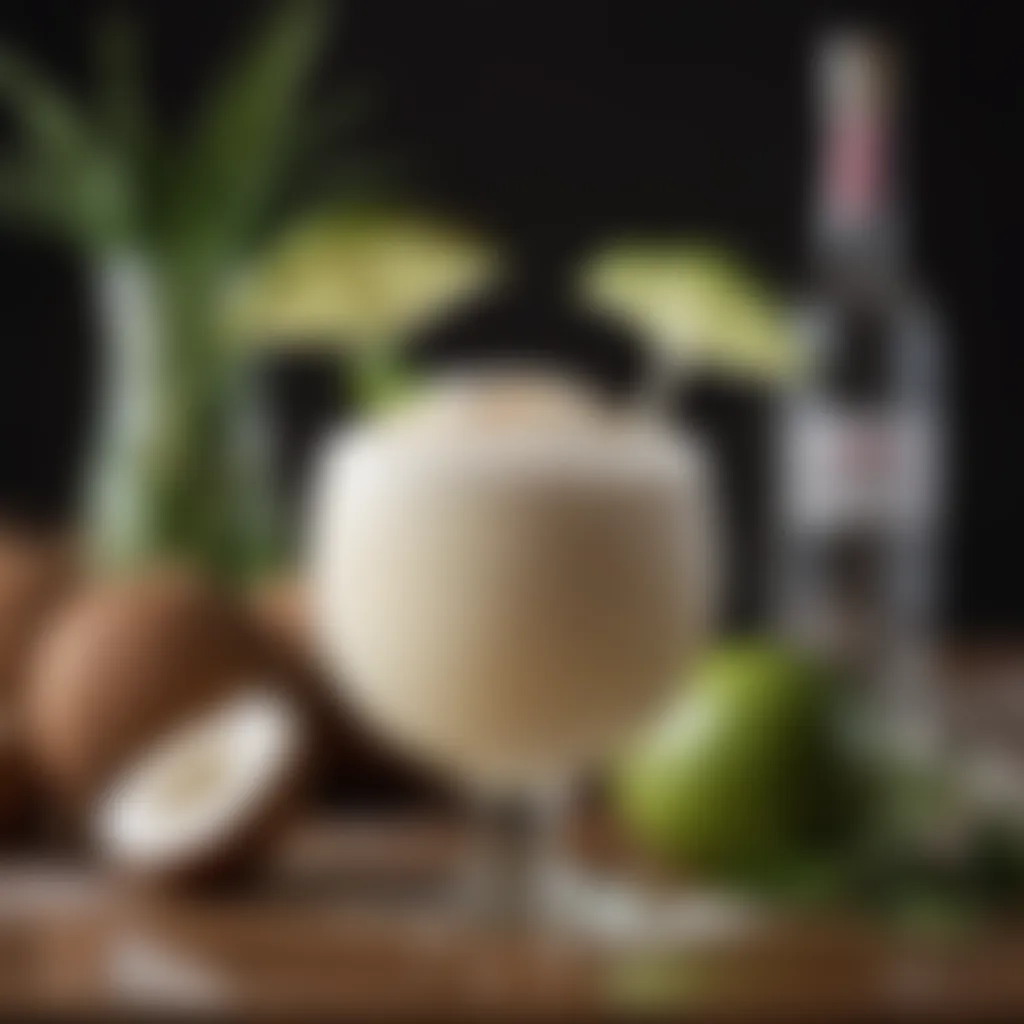 Chilled Coconut Daiquiri with Creamy Coconut Milk