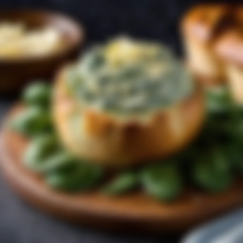 Creamy Spinach and Artichoke Dip in Bread Bowl