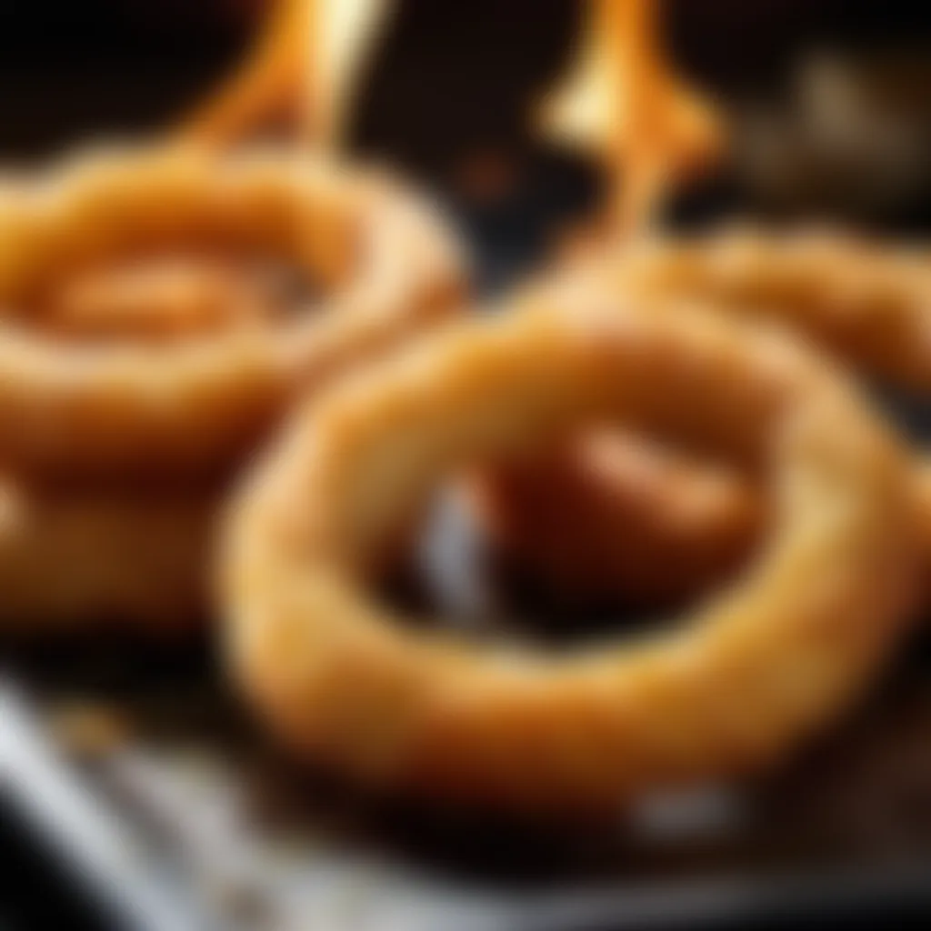 Frying onion rings