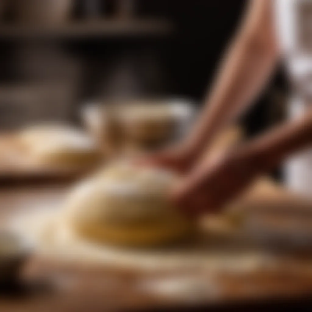 Preparing the Dough for Ftira Preparing the dough for ftira