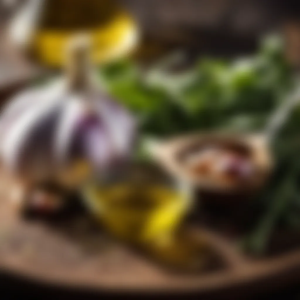 Garlic Cloves and Olive Oil Garlic cloves and olive oil