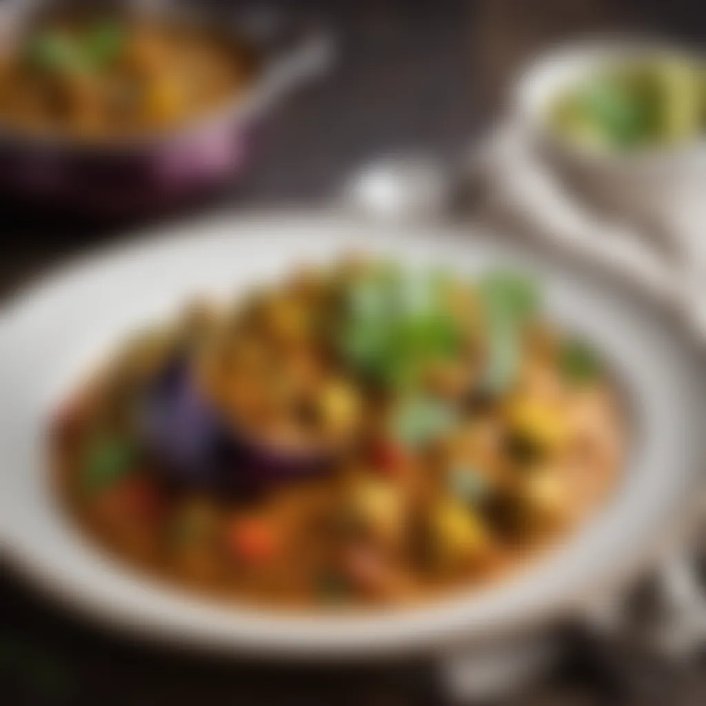 Garnished Aubergine Curry Garnished Aubergine Curry