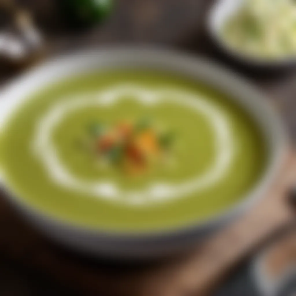 Garnished Courgette Soup