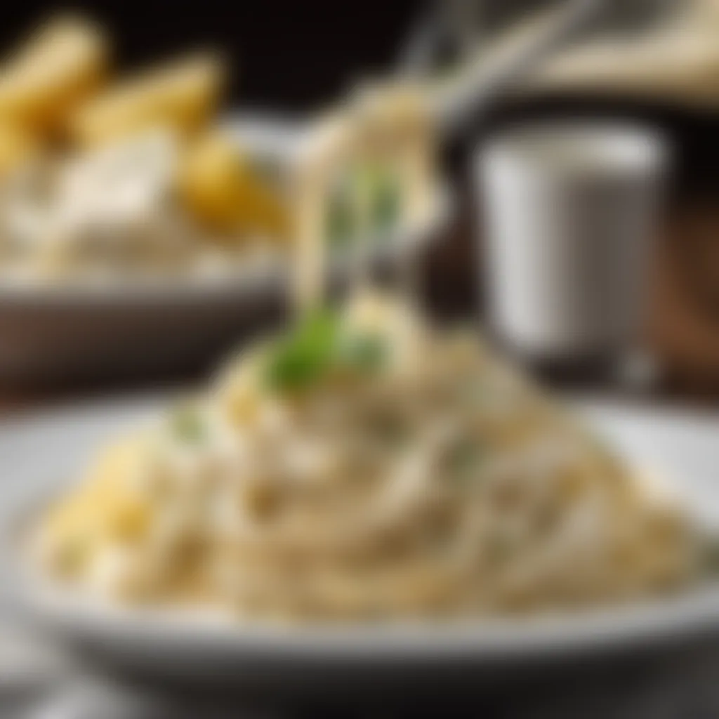 Garnished Fettuccine Alfredo Garnished Fettuccine Alfredo
