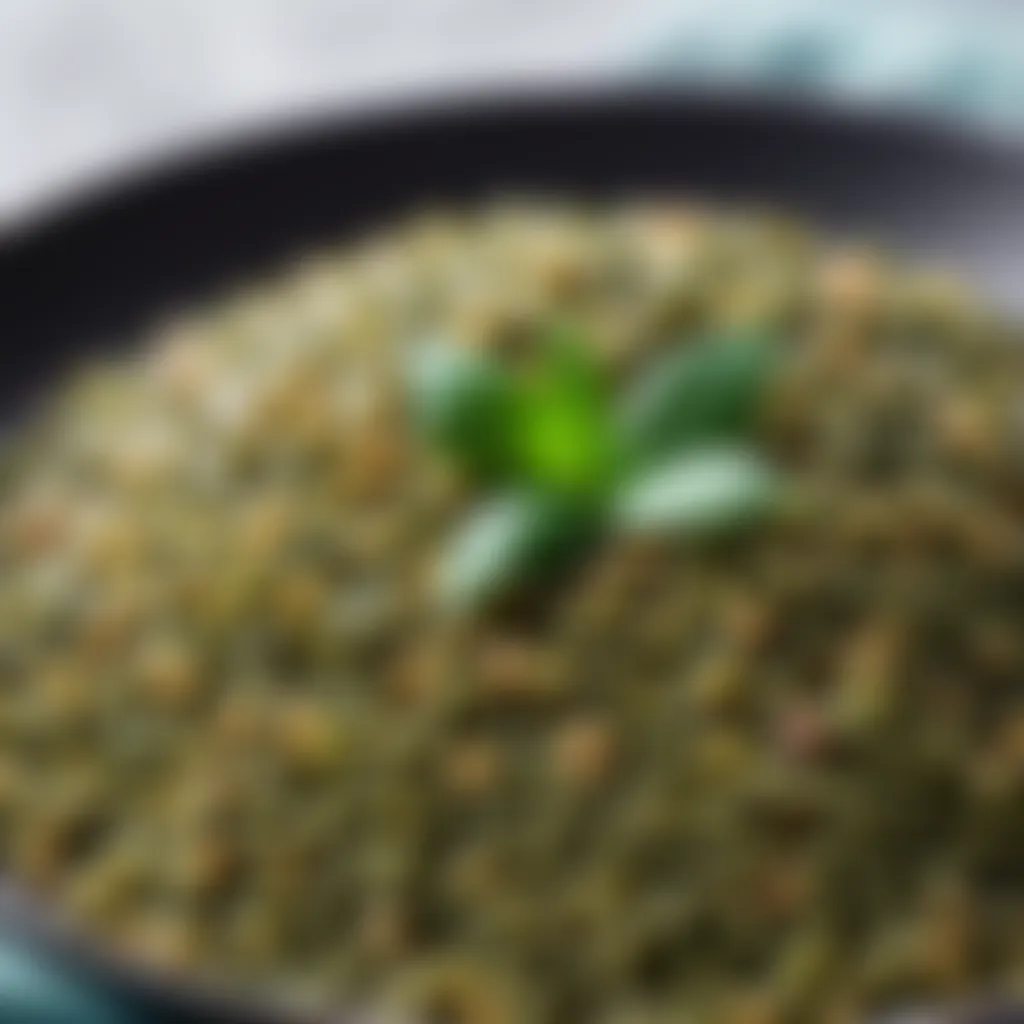 Garnished Green Lentils