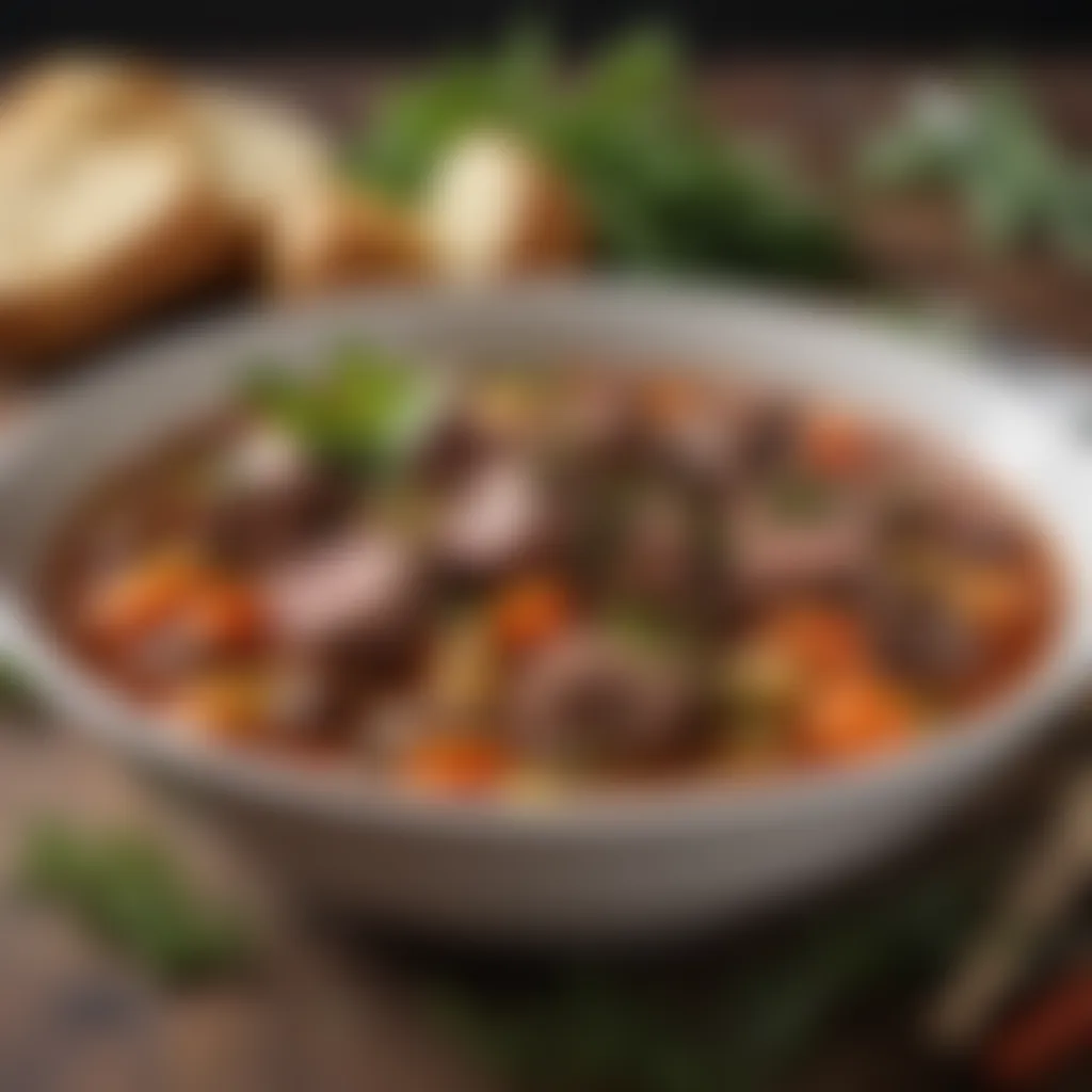 Enhancing Flavor Profile with Fresh Herb Garnish Garnishing Beef Stew with Fresh Herbs