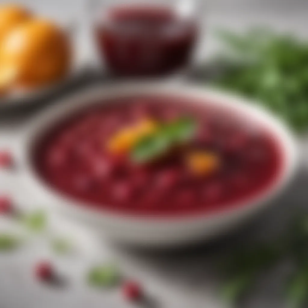 Garnishing Cranberry-Orange Sauce with Fresh Herbs