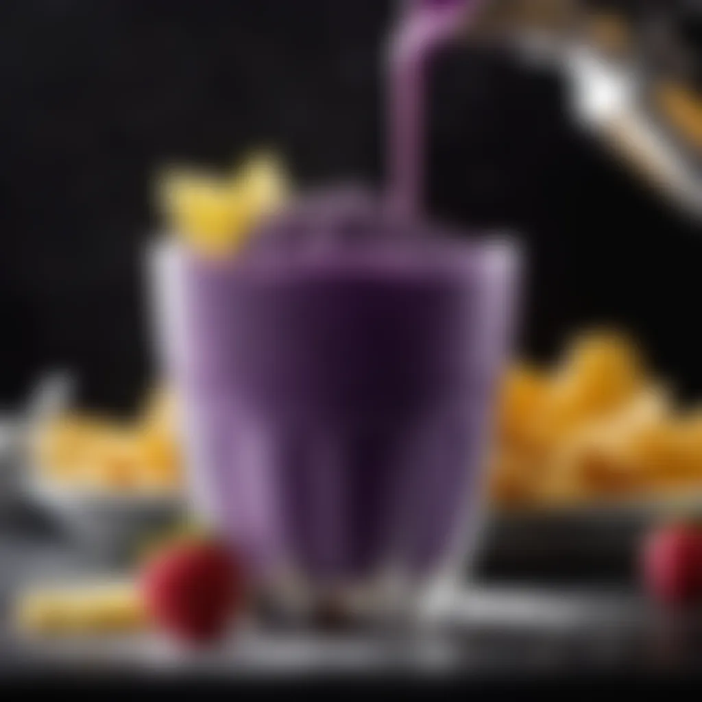 Garnishing the Grimace Shake