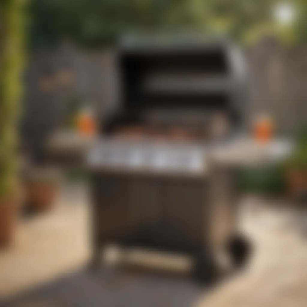 Elegant design of a gas grill showcasing modern features