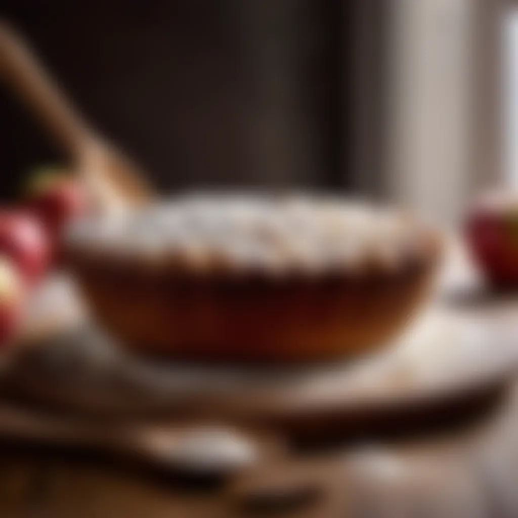 Bowl of flour with a wooden spoon