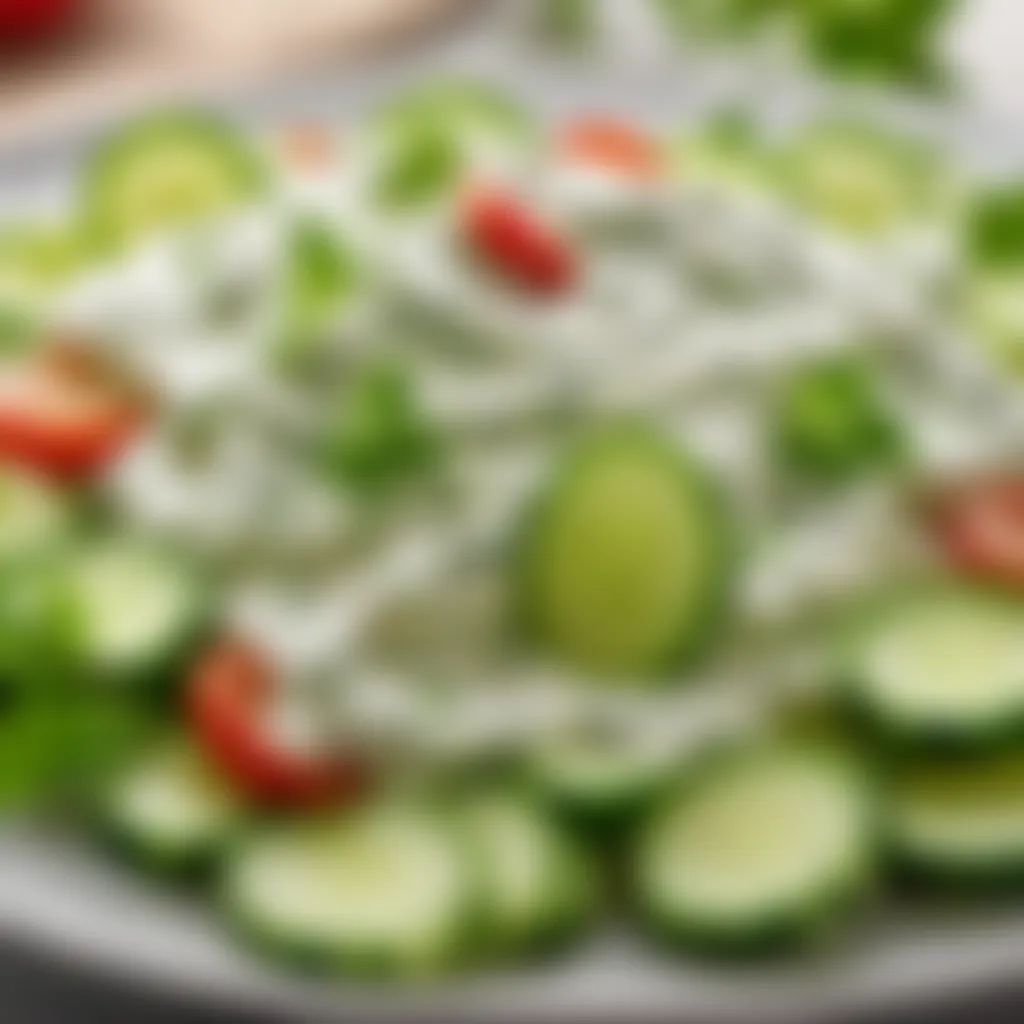 Creamy dressing for German cucumber salad