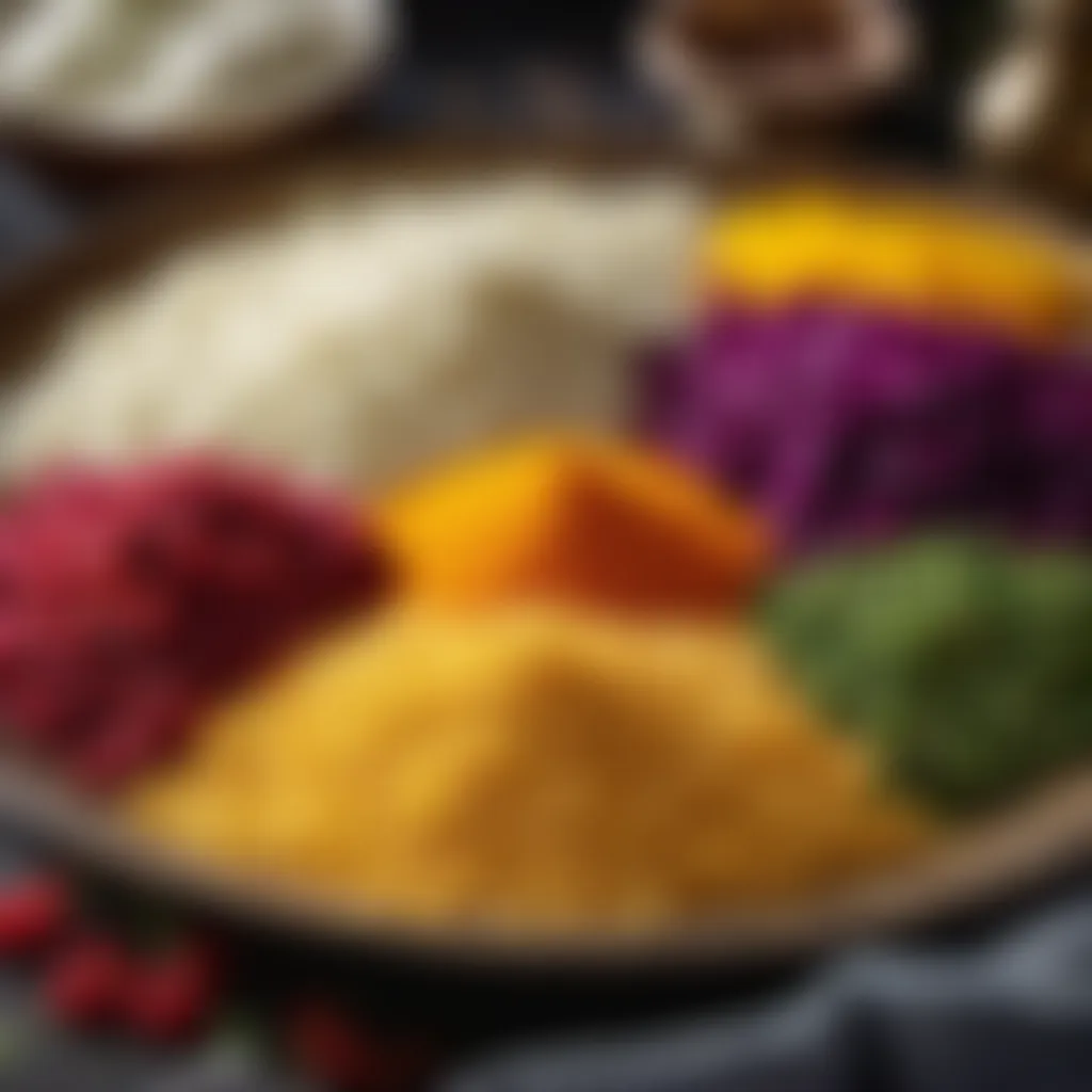 Colorful ingredients for gheymeh