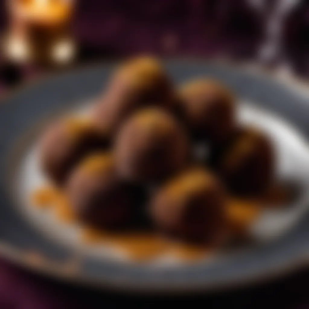 Seductive Ginger-Chocolate Truffles on Elegant Plate