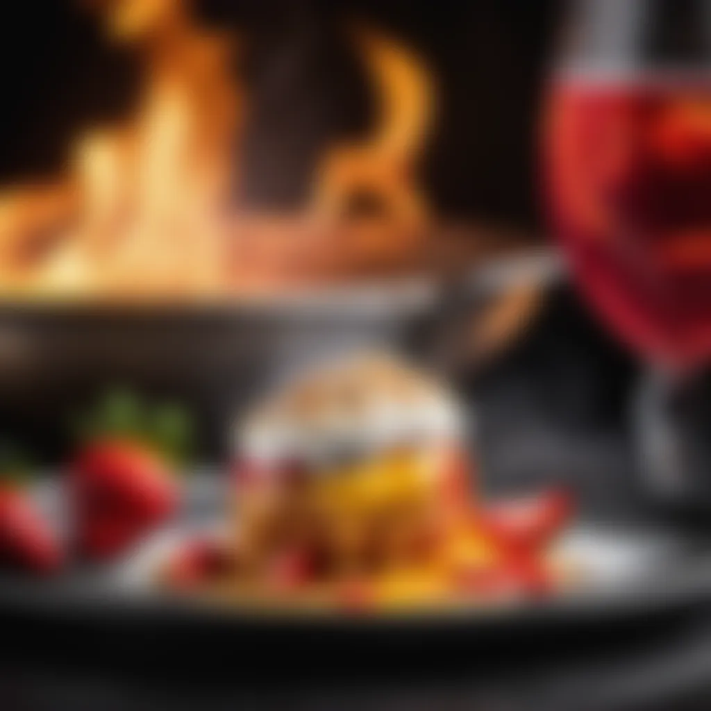 Passionate Ginger-Infused Strawberry Flambe