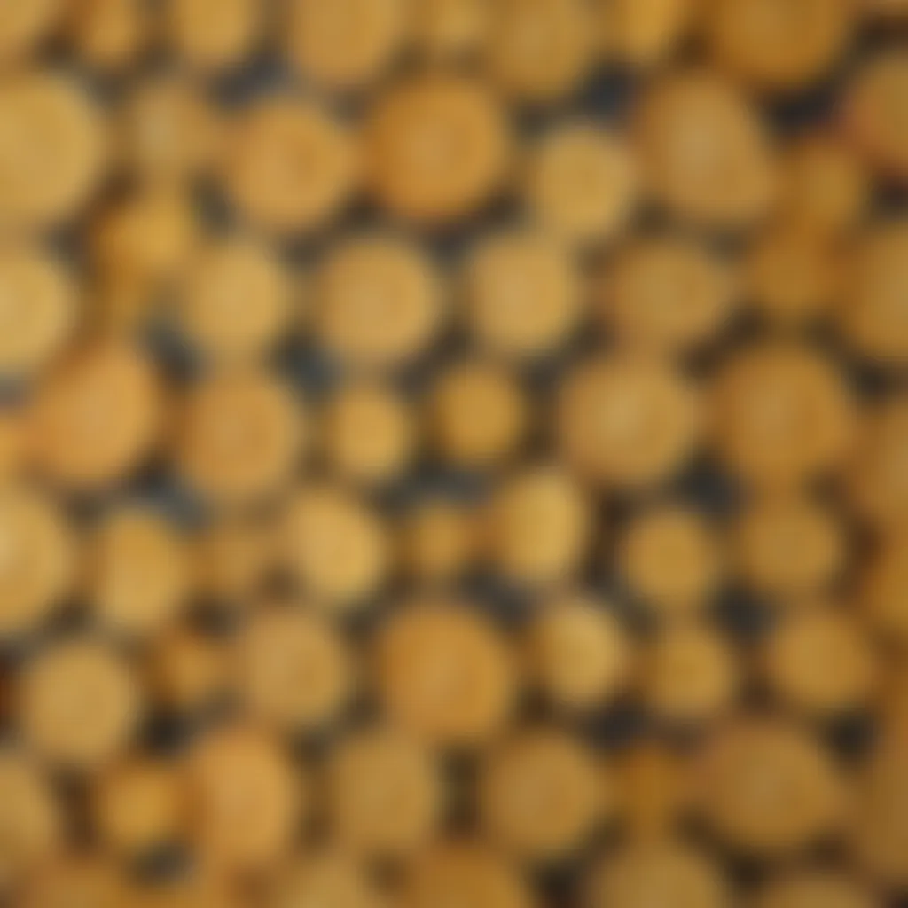Symmetry of Ginger Slices Artistic ginger root slices arranged in a geometric pattern