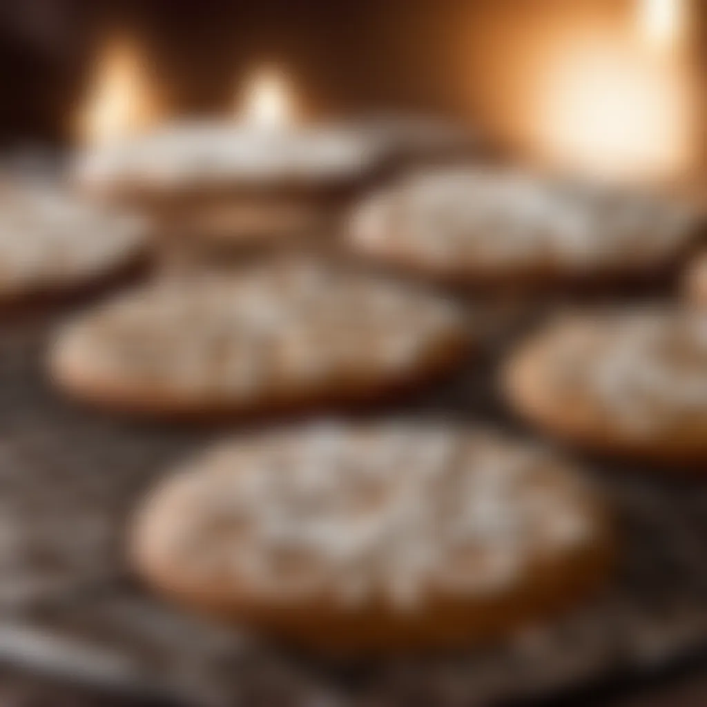 Freshly Baked Gingerbread Cookies Cooling on Wire Rack