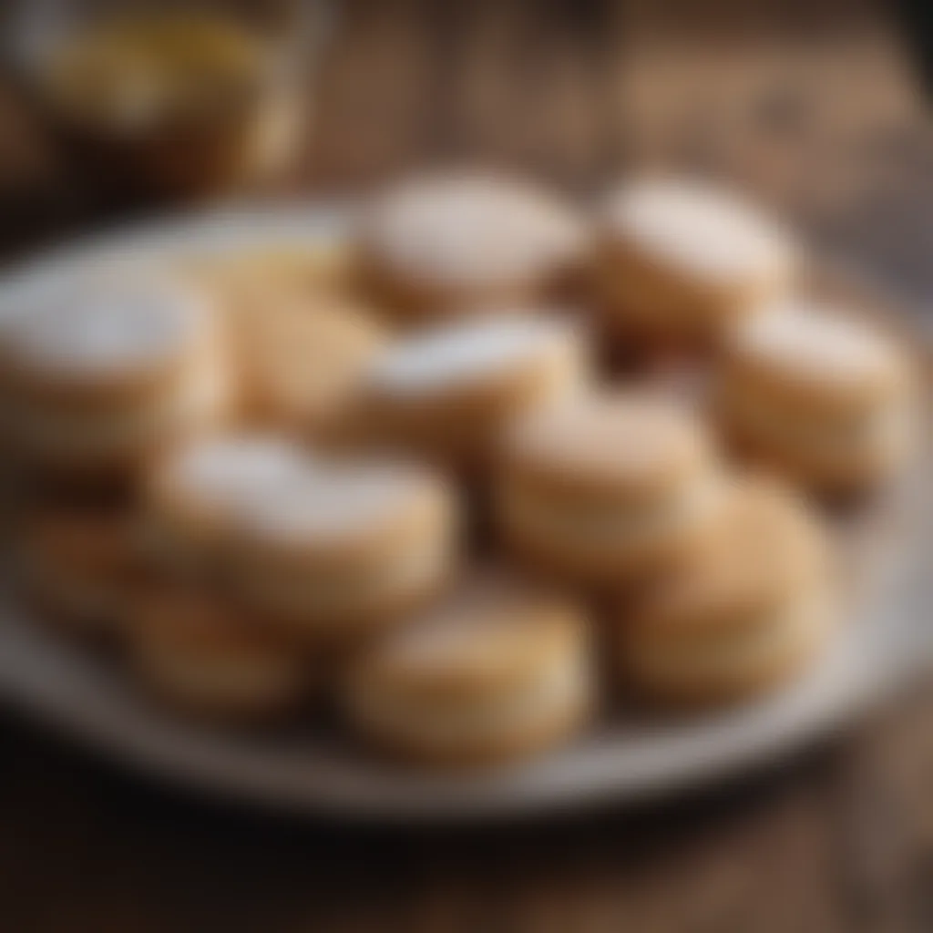 A plate of assorted gluten-free alfajores on a rustic table