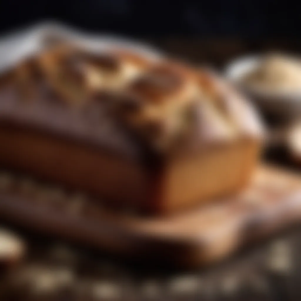 Freshly baked gluten-free bread on a wooden cutting board