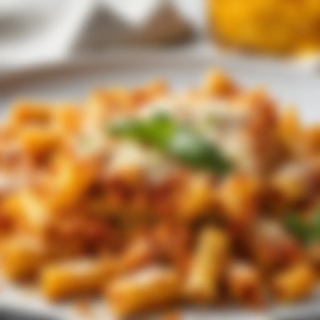 Golden Breadcrumbs Crisped to Perfection atop Baked Ziti