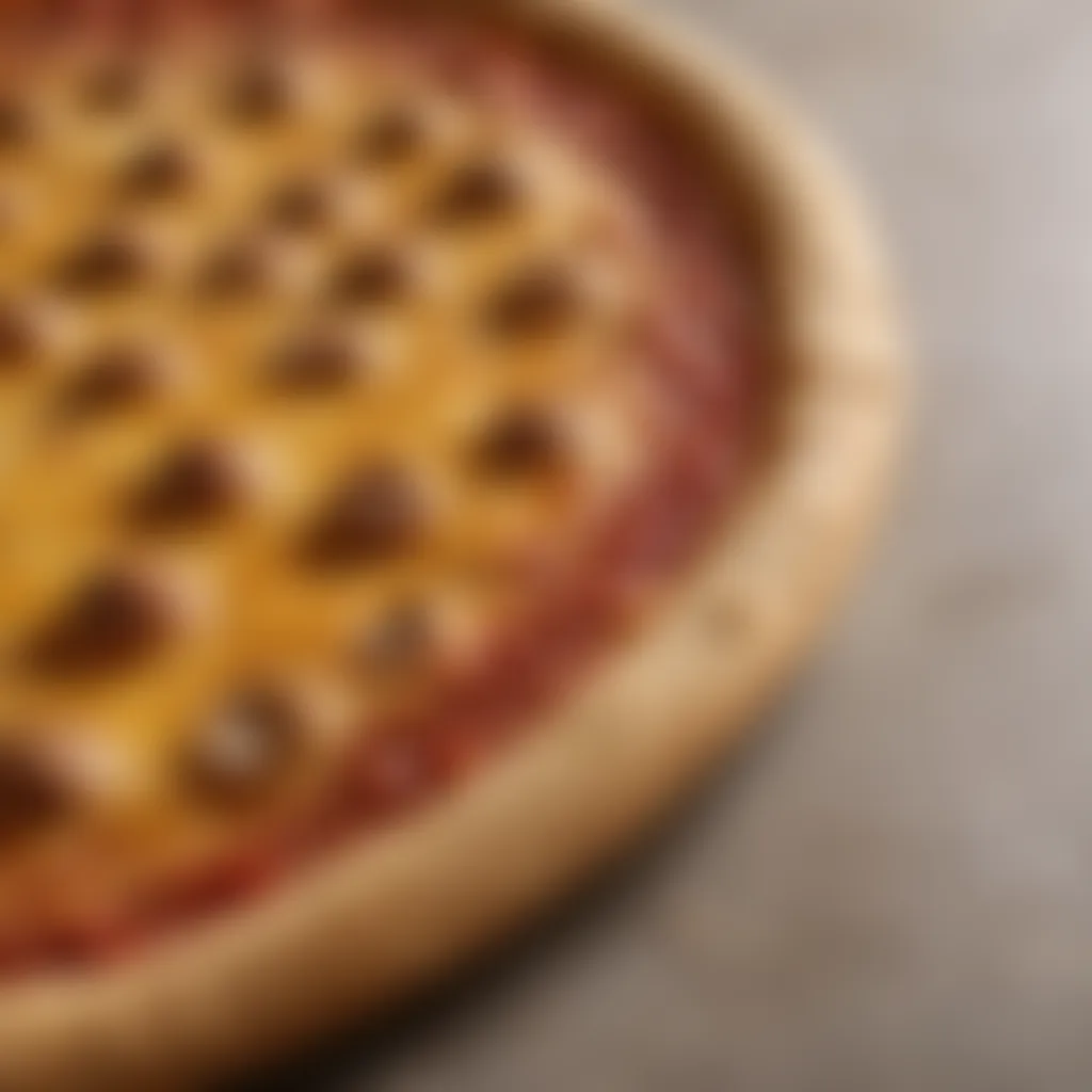 Achieving the Ideal Pizza Crust Texture Golden-brown baked pizza crust fresh out of the oven