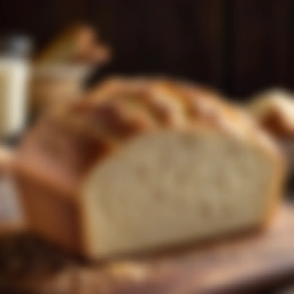 Golden-brown crust of freshly baked Amish white bread