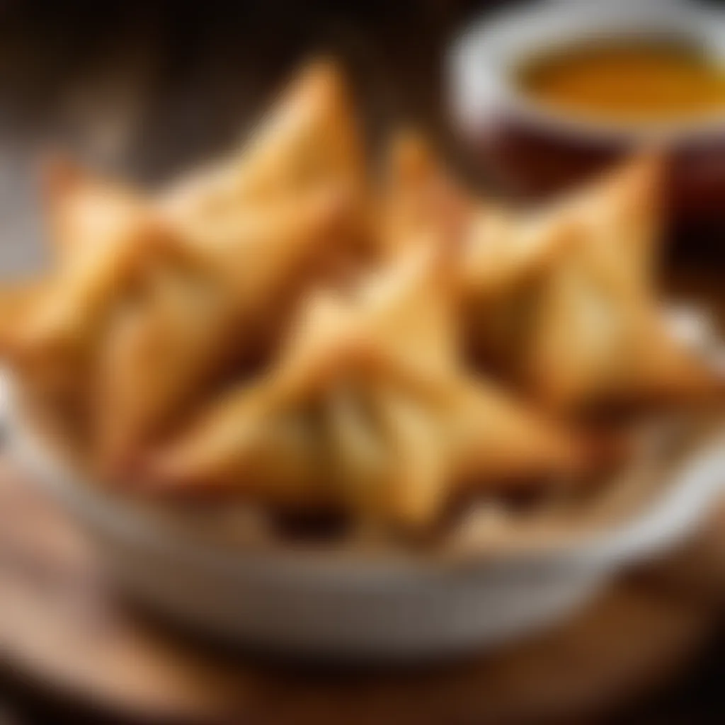 Golden Brown Fried Crab Rangoon