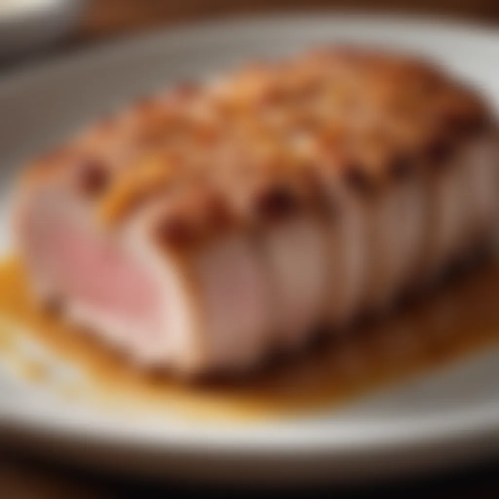 Golden Brown Pork Tenderloin Sizzling