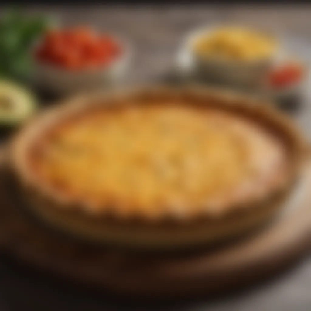 Golden-brown quiche crust