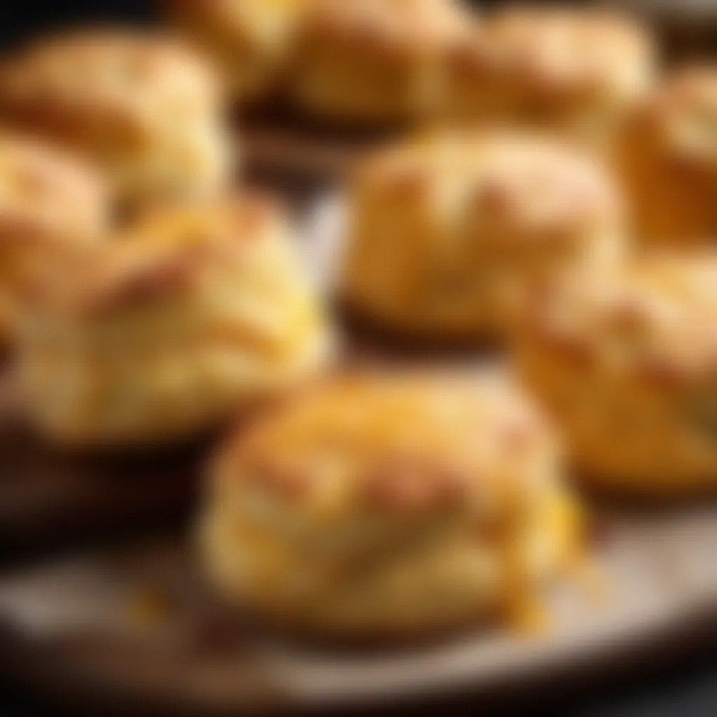 Golden cheese scones