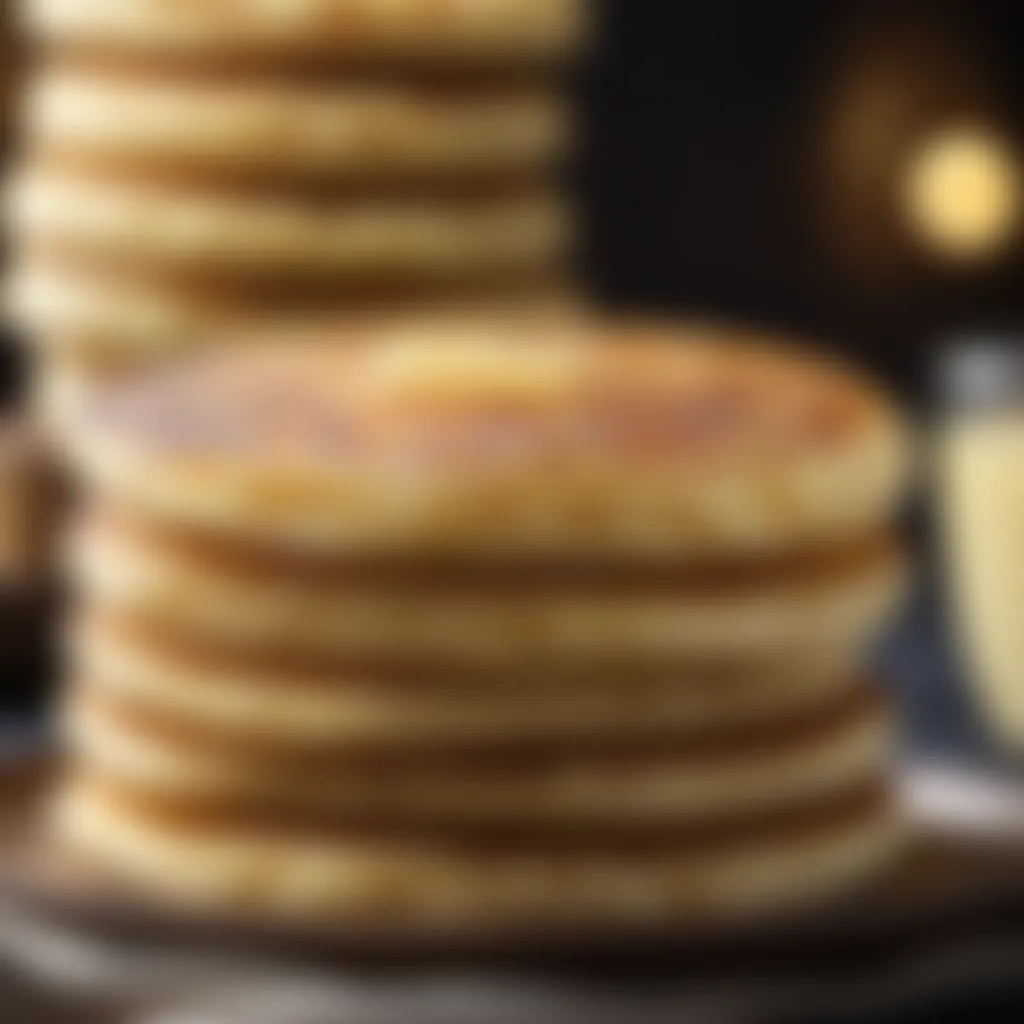 Stack of golden crumpets