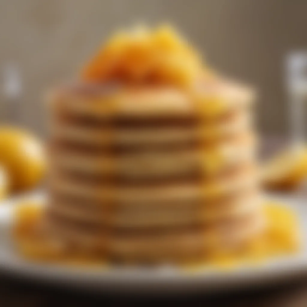 Stack of Golden Pancakes with Citrus Twist