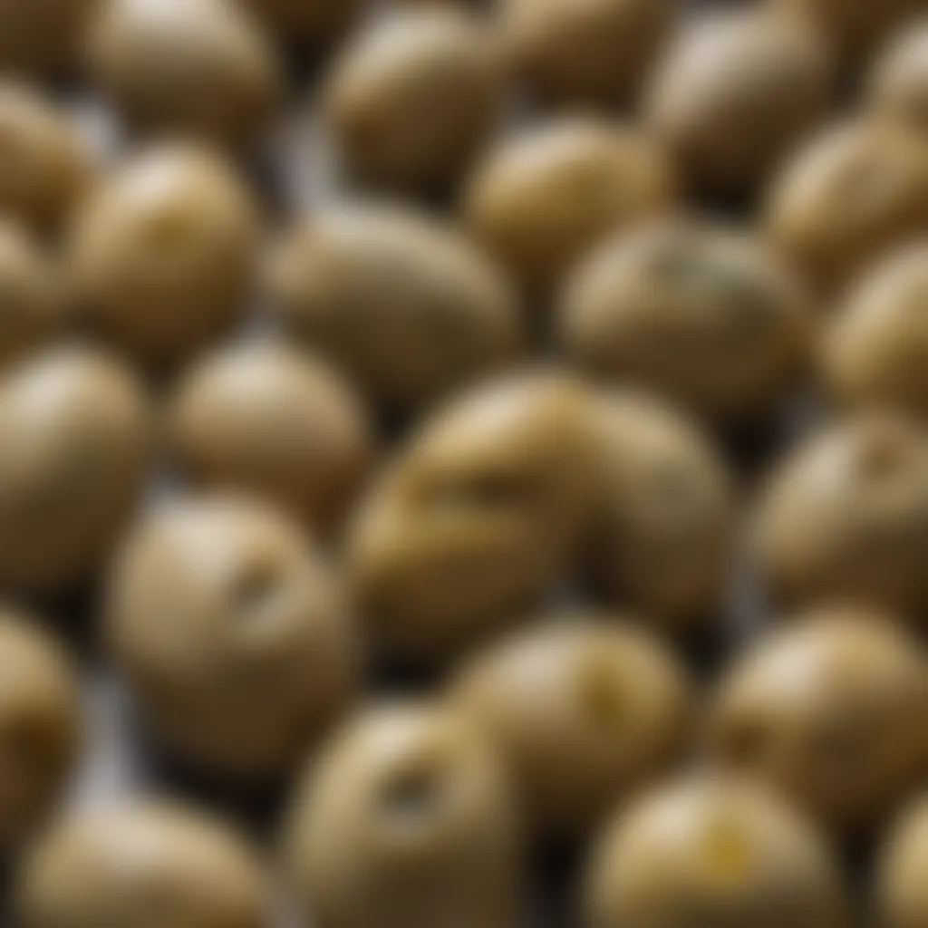 Close-up view of gorgonzola stuffed olives highlighting texture and flavor