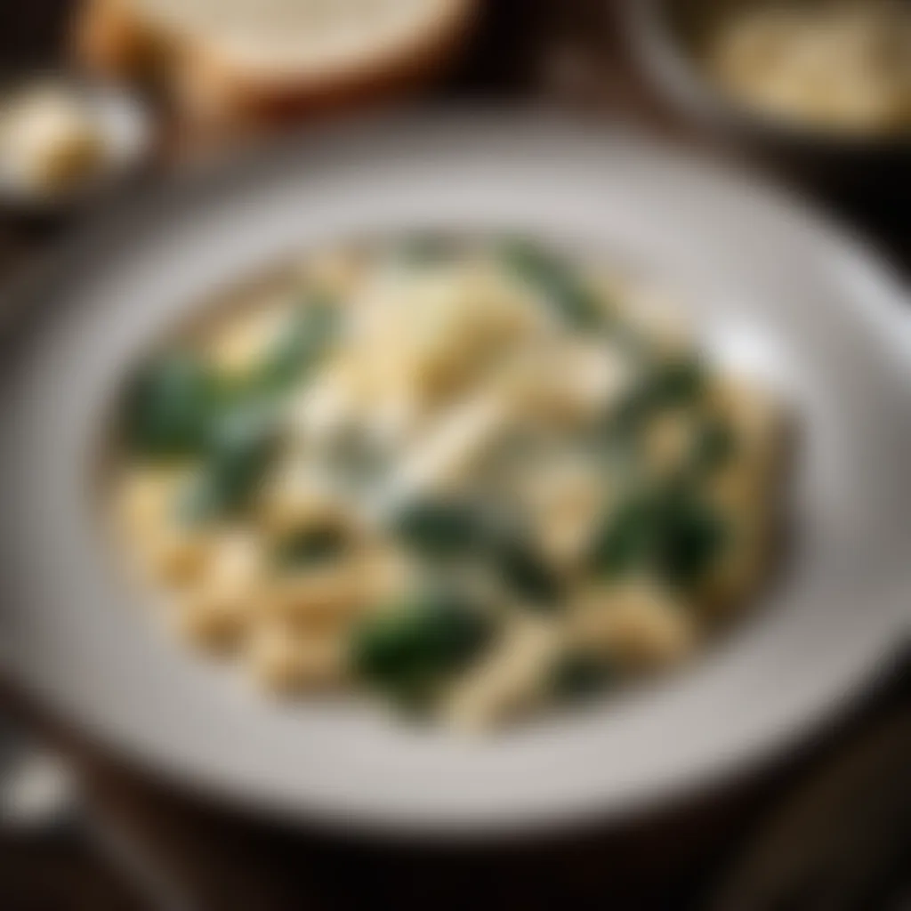 Gourmet Alfredo Dish with Asiago Cheese