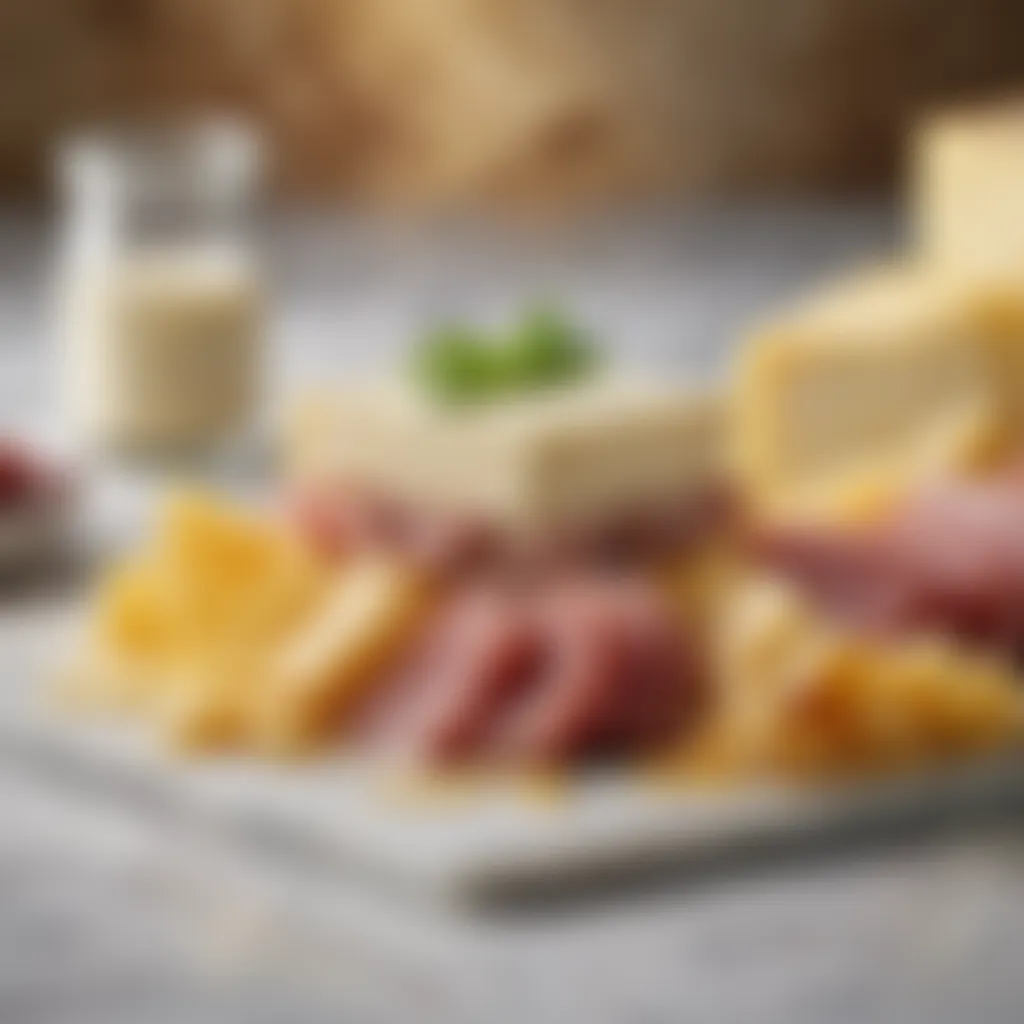 Gourmet Cheese Selection on Marble Surface