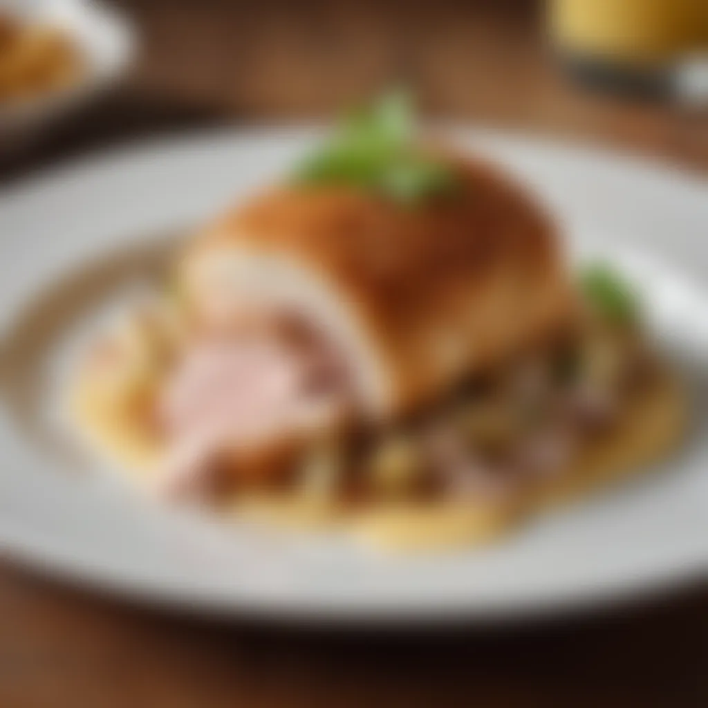 Gourmet Chicken Cordon Bleu Dish