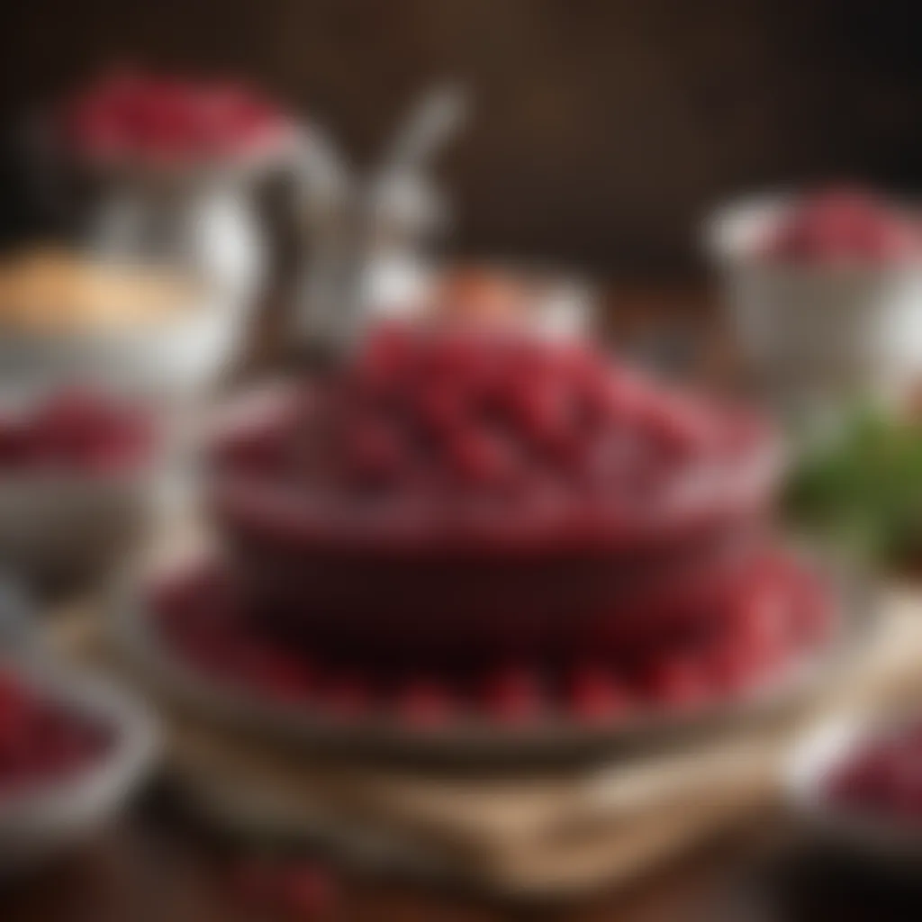 Gourmet cranberry sauce with fresh cranberries