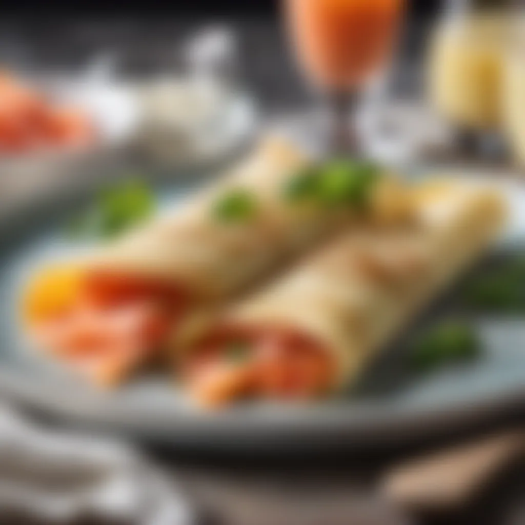 Gourmet Crepes with Smoked Salmon