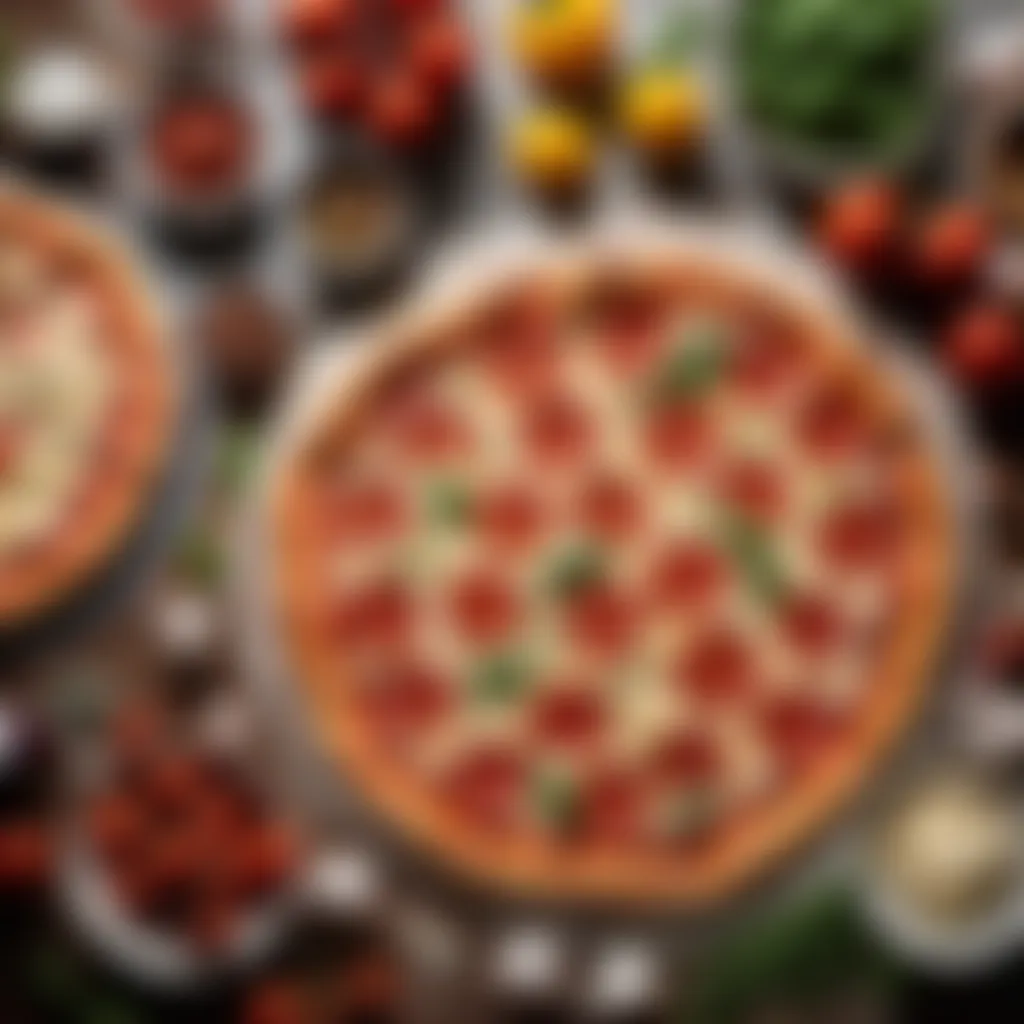 Gourmet Pizza Ingredients Laid Out Gourmet Pizza Ingredients Laid Out