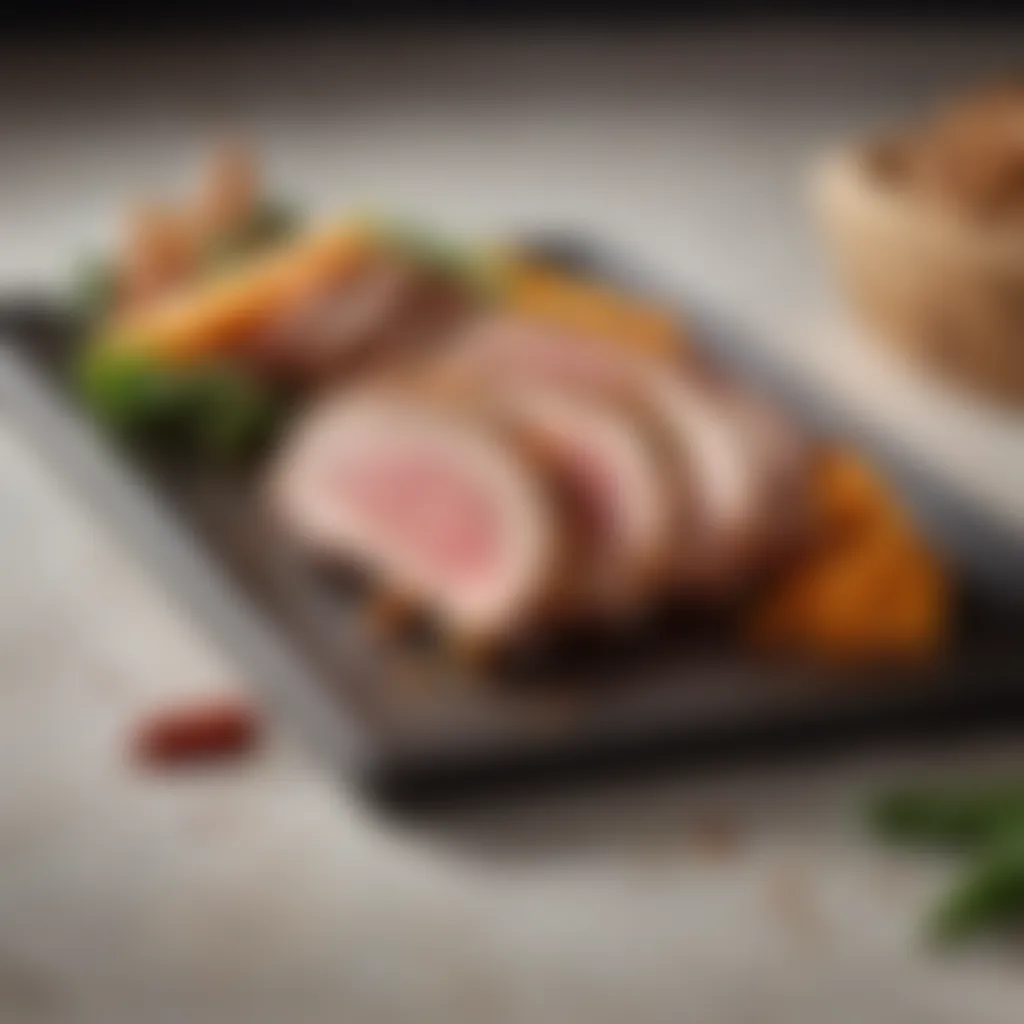 Elevating Presentation with Gourmet Plated Pork Tenderloin Gourmet Plated Pork Tenderloin with Garnish