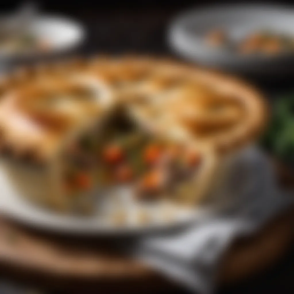 Gourmet Pot Pie Presentation with a Twist