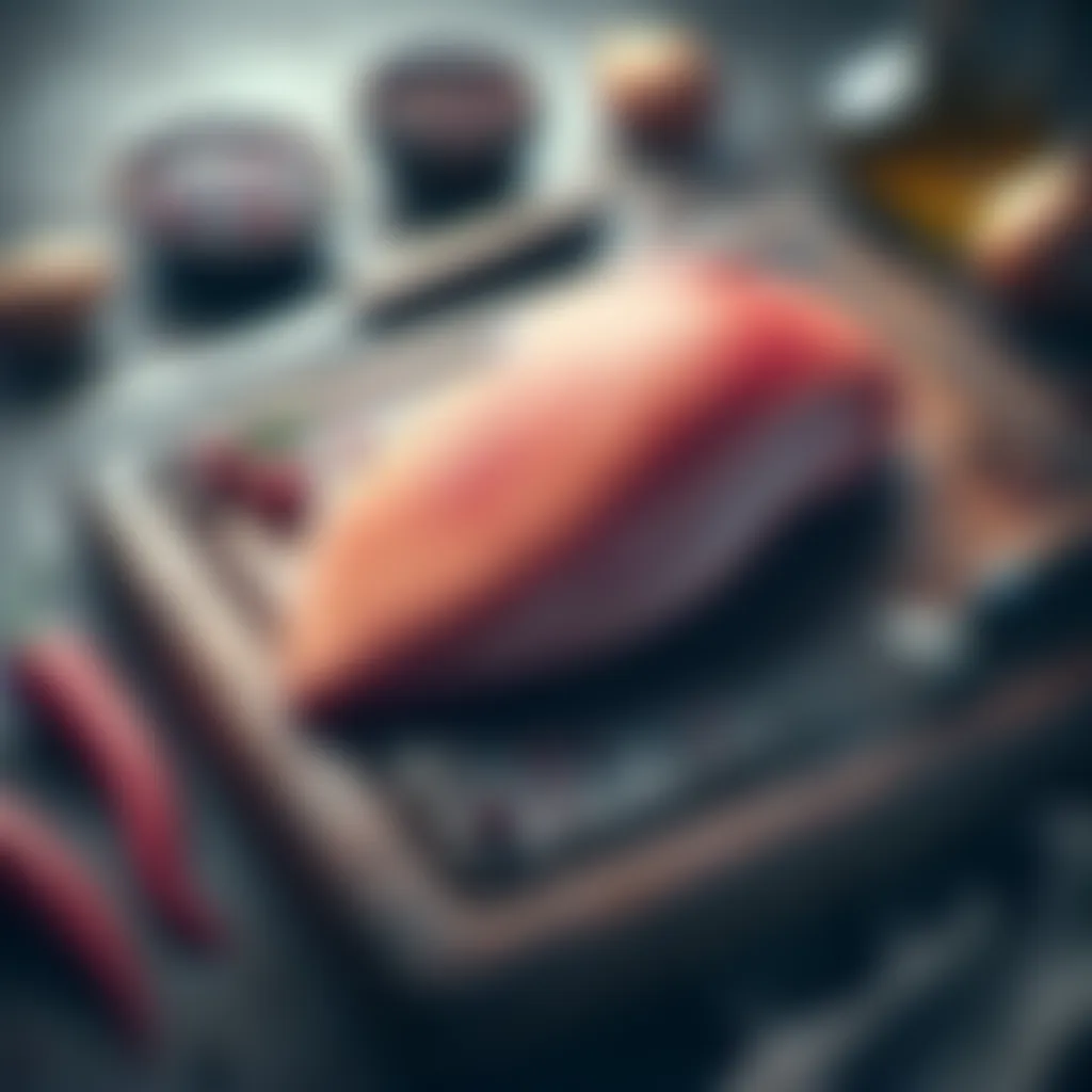 Raw Duck Breast Raw duck breast on a cutting board