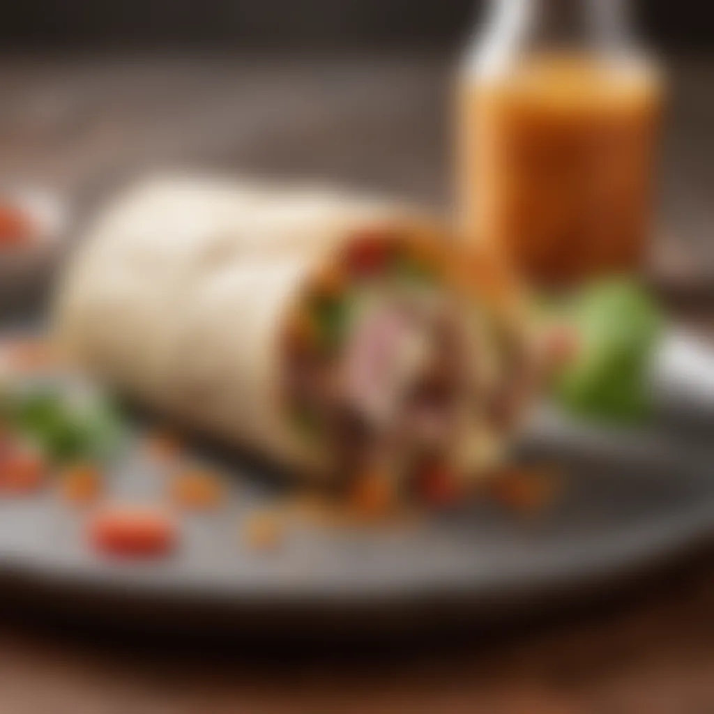 Gourmet Tortilla Wrap Plating Inspiration